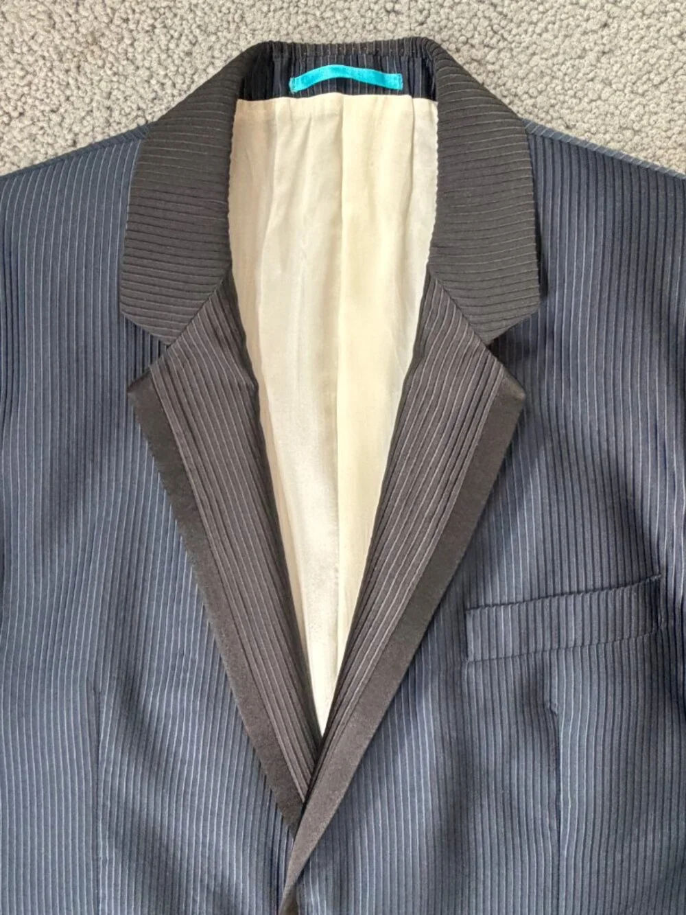 MARK & LONA FER Collection Strip Search Warrant Jacket - UK 46R-Navy/Black NWOT